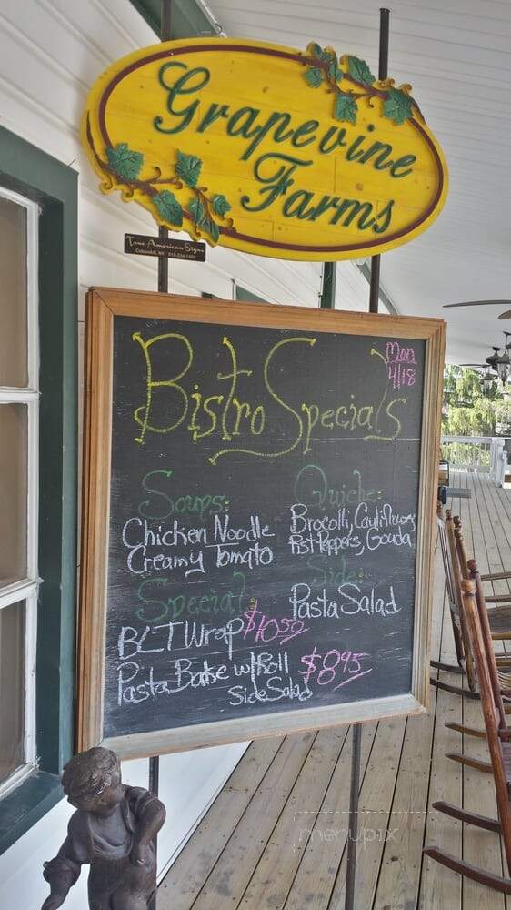 Grapevine Farms - Cobleskill, NY menu_pic