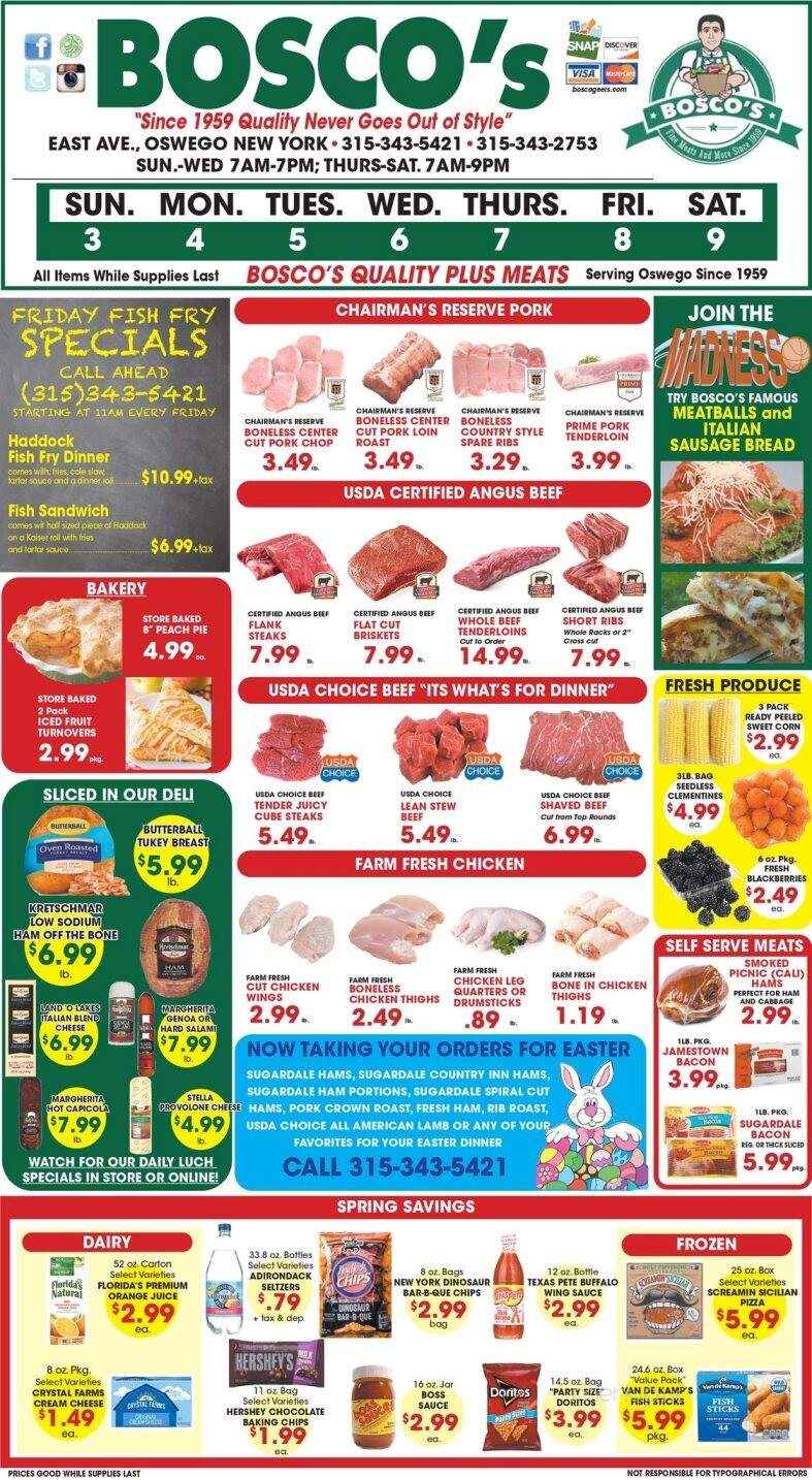 Bosco & Geers - Oswego, NY menu_pic