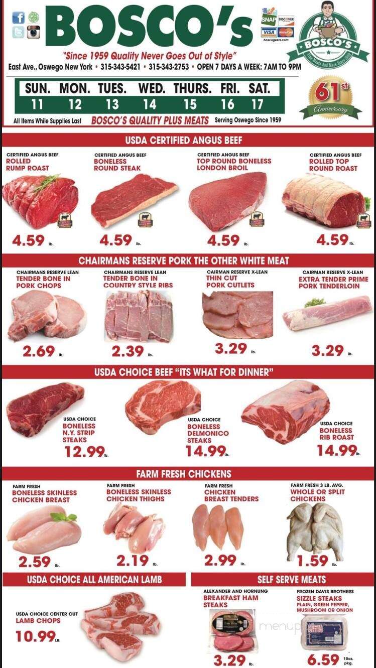 Bosco & Geers - Oswego, NY menu_pic