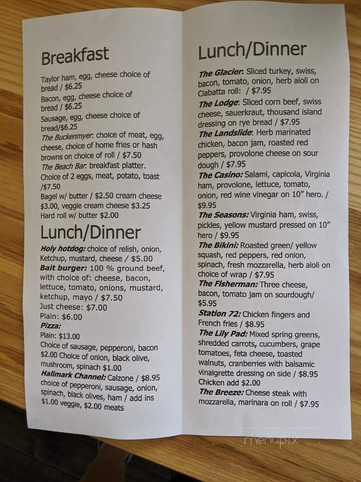 Lodge - Belvidere, NJ menu_pic