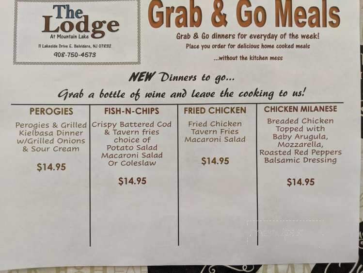 Lodge - Belvidere, NJ menu_pic