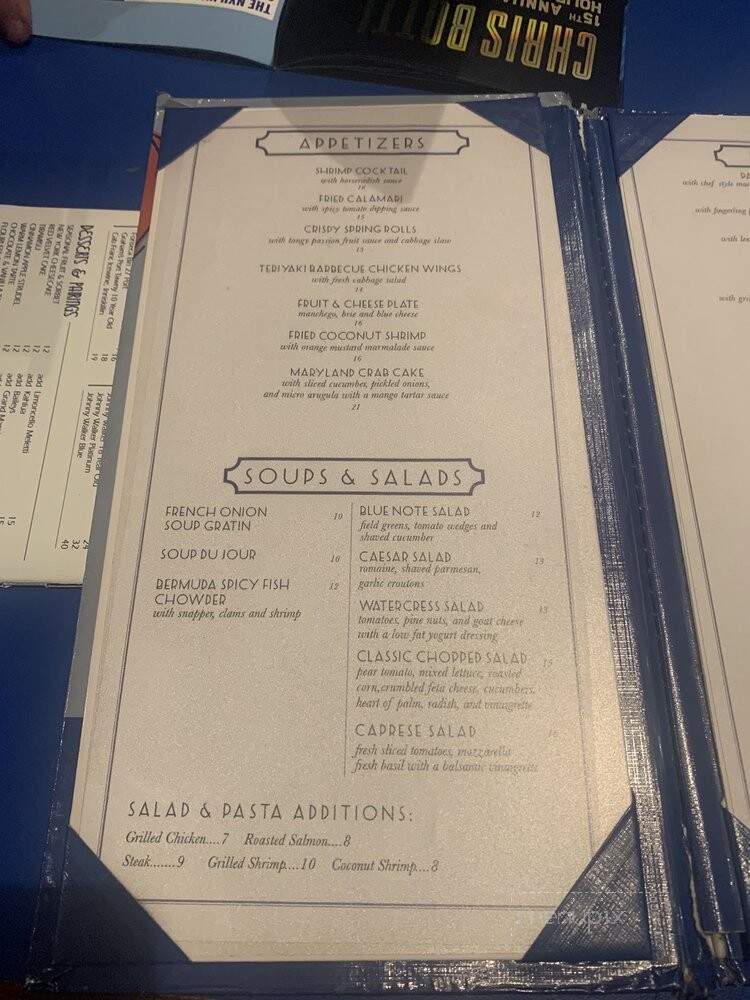 Blue Note Jazz Club and Restaurant - New York, NY menu_pic