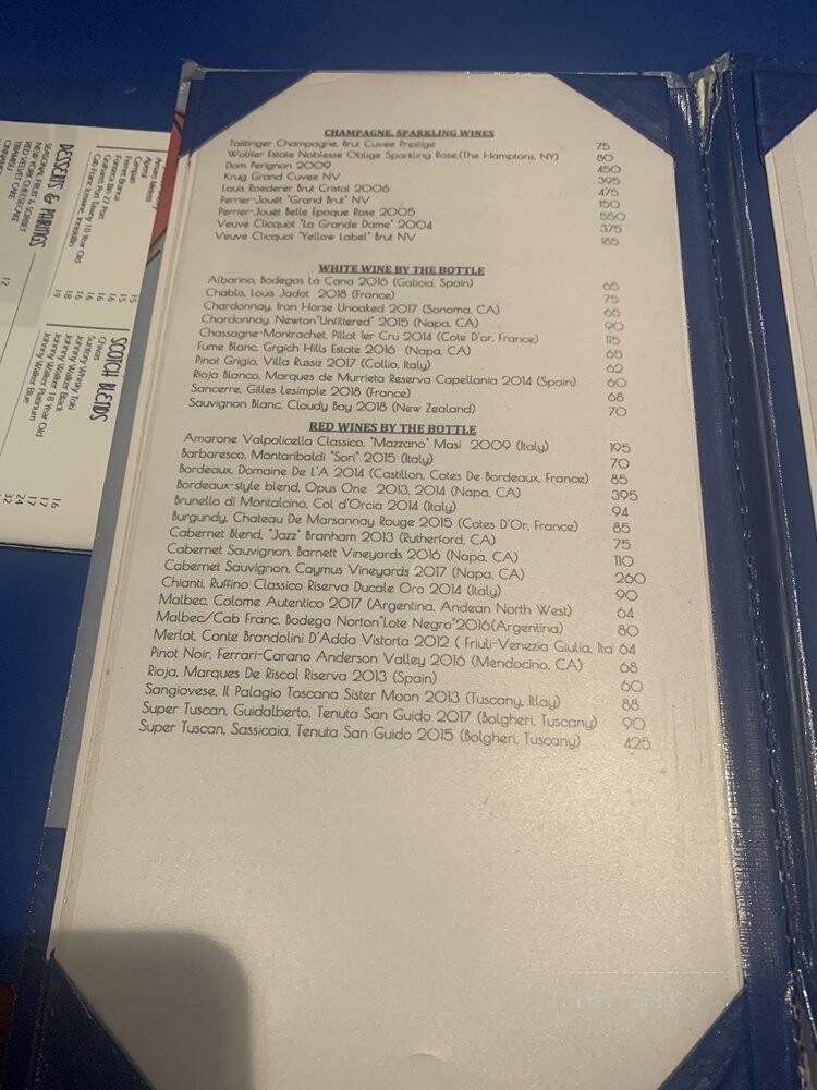 Blue Note Jazz Club and Restaurant - New York, NY menu_pic