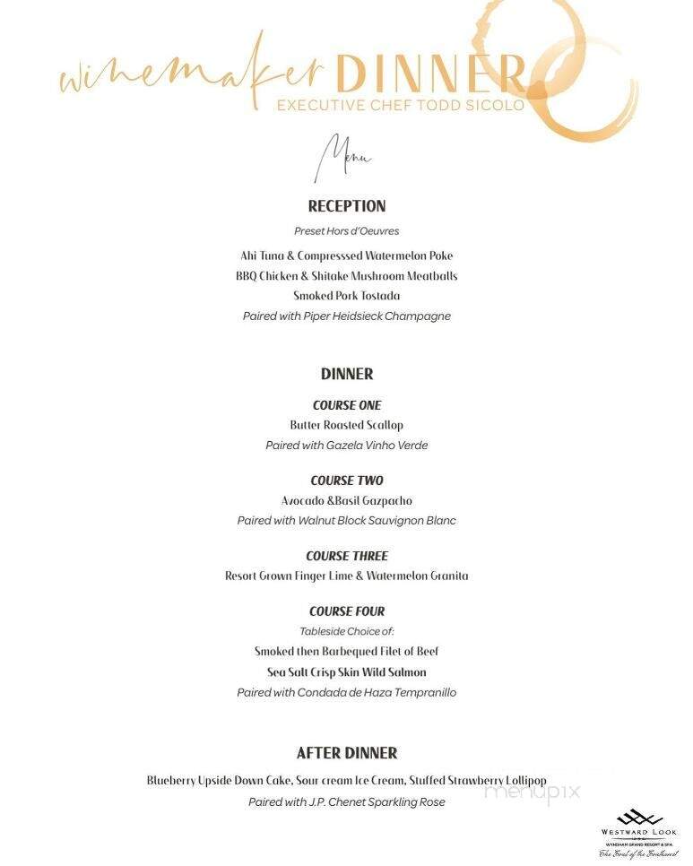 Westward Look Resort - Tucson, AZ menu_pic