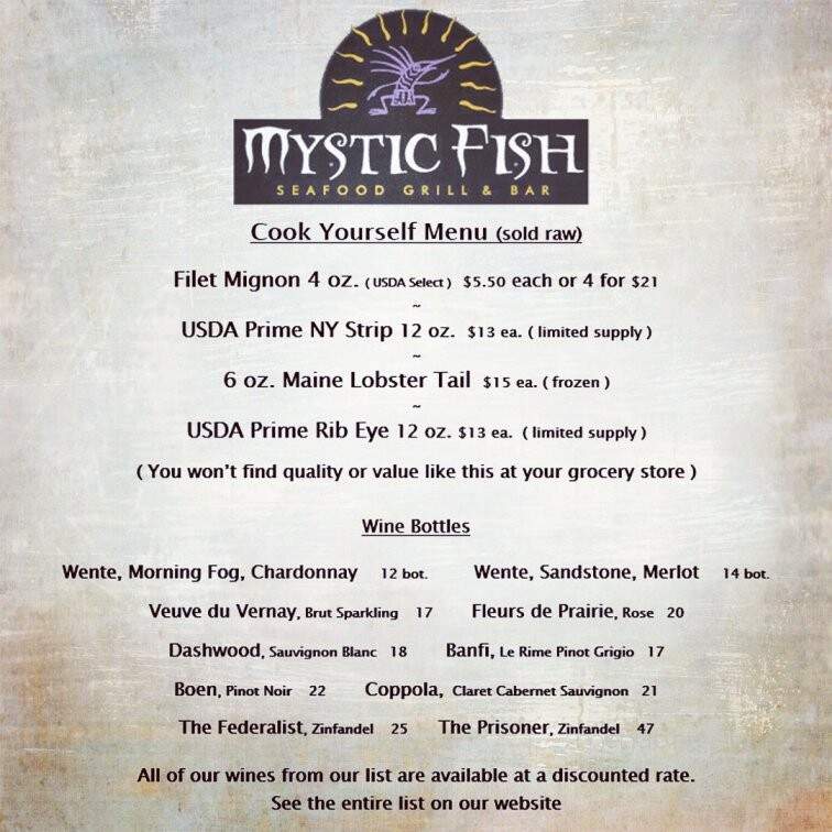 Mystic Fish Seafood Grill - Palm Harbor, FL menu_pic