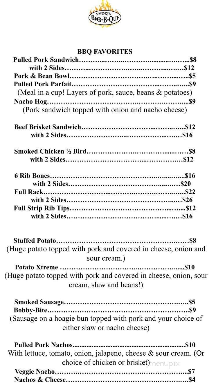Lost Arrow Resort On The Water - Gladwin, MI menu_pic