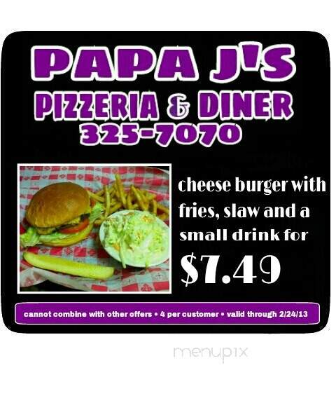 Papa J's Pizzeria - Honor, MI menu_pic