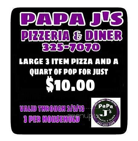 Papa J's Pizzeria - Honor, MI menu_pic