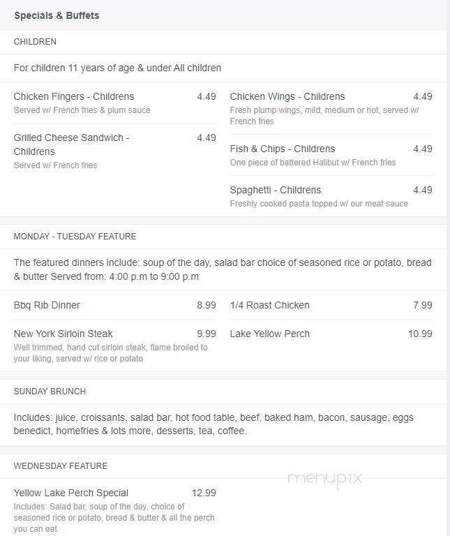 Wayside Dining Lounge - Talbotville Royal, ON menu_pic