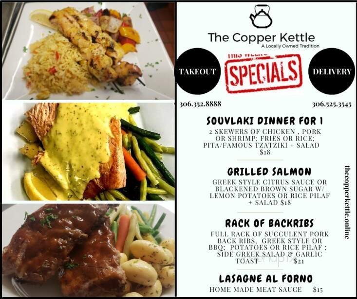 The Copper Kettle Restaurant - Regina, SK menu_pic