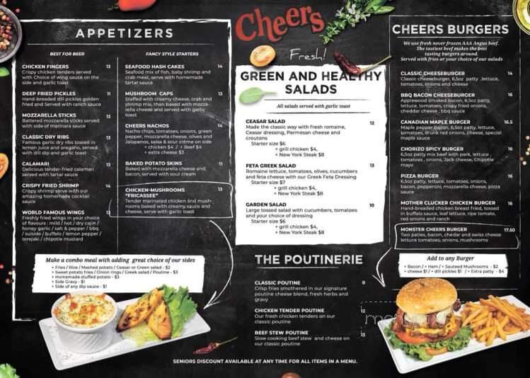 Cheers Restaurant & Lounge - Lloydminster, SK menu_pic