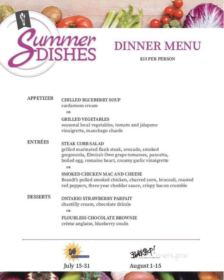 Sole Restaurant & Wine Bar - Waterloo, ON menu_pic