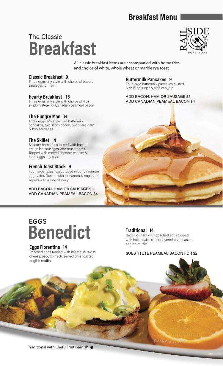 Railside Restaurant - Port Hope, ON menu_pic