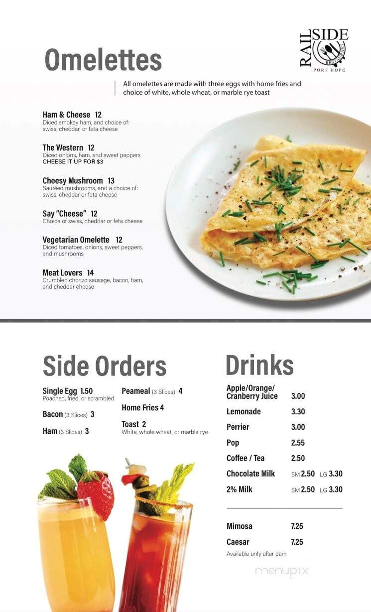 Railside Restaurant - Port Hope, ON menu_pic