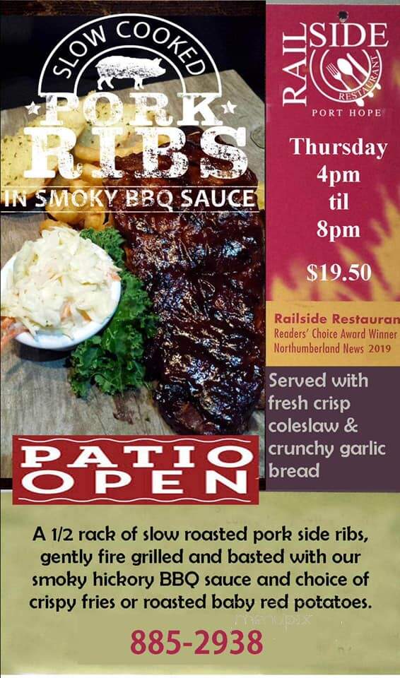 Railside Restaurant - Port Hope, ON menu_pic