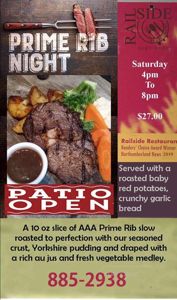 Railside Restaurant - Port Hope, ON menu_pic
