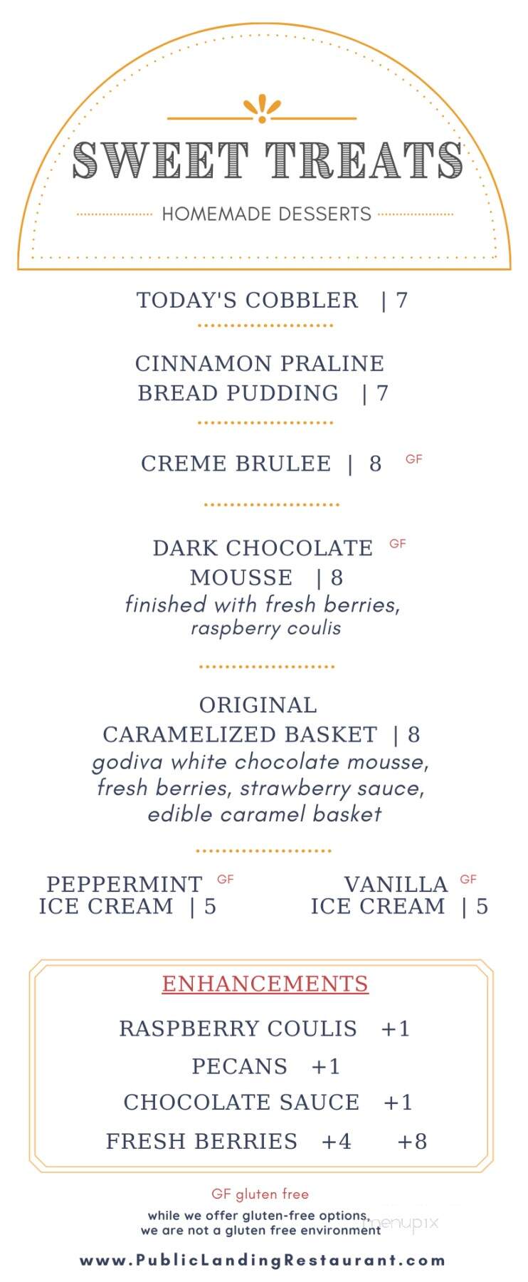 Public Landing Restaurant - Lockport, IL menu_pic