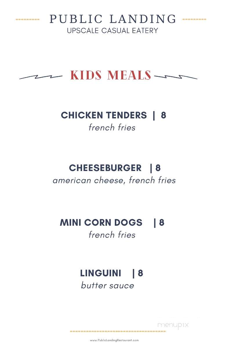 Public Landing Restaurant - Lockport, IL menu_pic