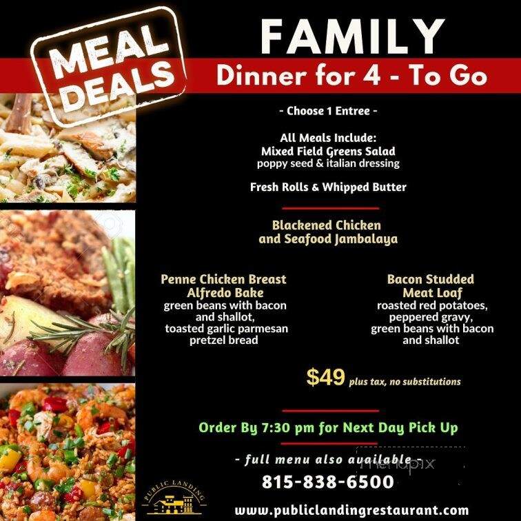 Public Landing Restaurant - Lockport, IL menu_pic