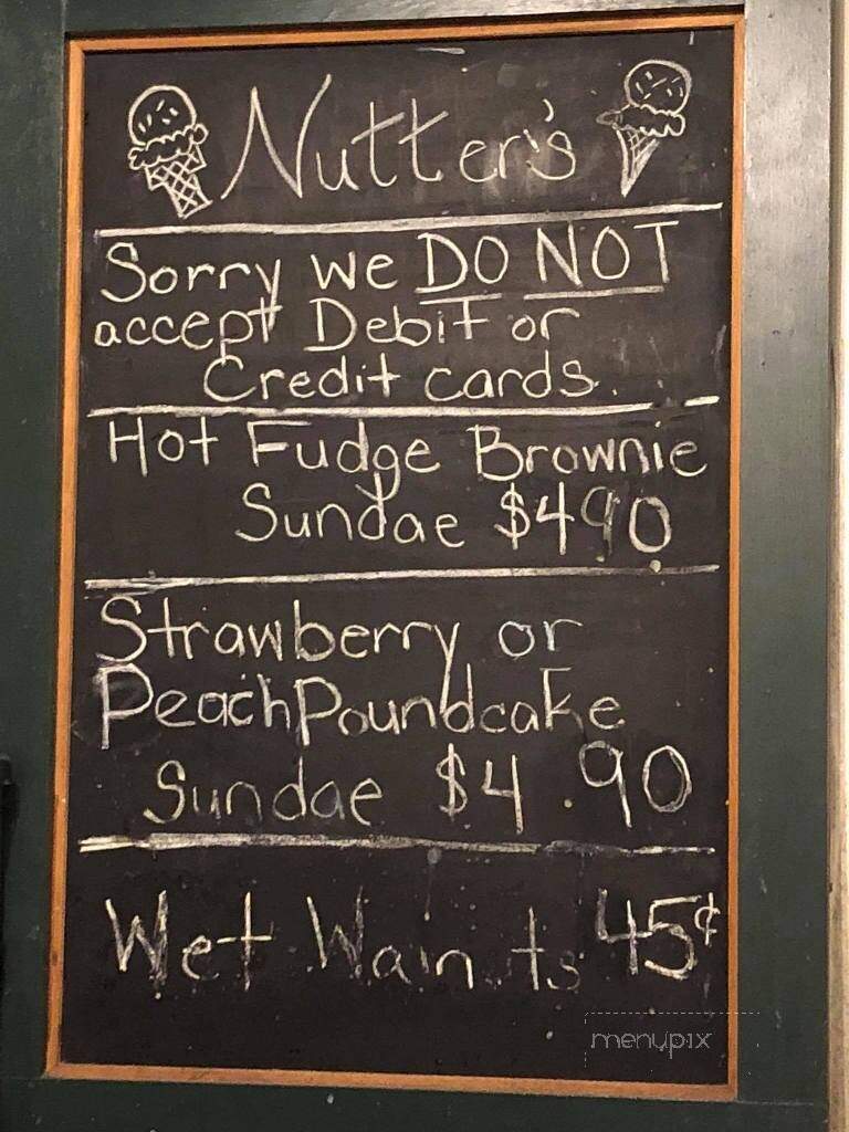 Nutter's Ice Cream - Sharpsburg, MD menu_pic