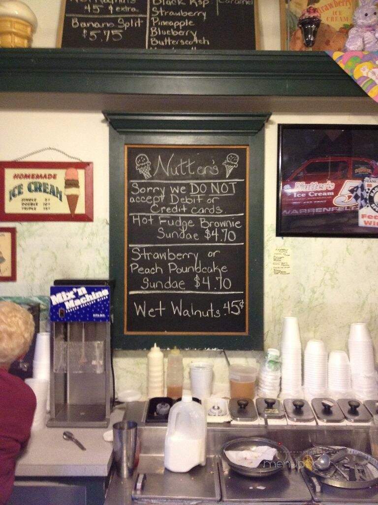 Nutter's Ice Cream - Sharpsburg, MD menu_pic