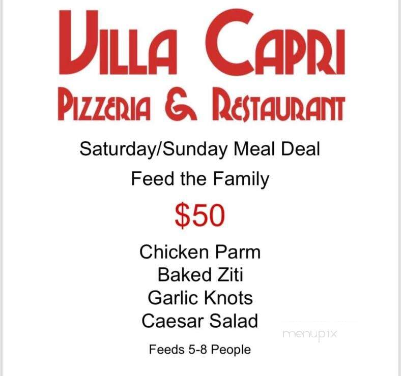 Villa Capri Pizza - Newton, NJ