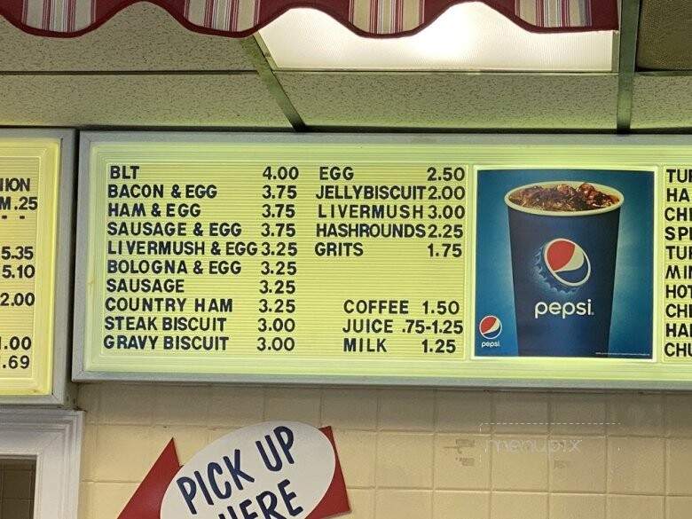Tony's Ice Cream - Gastonia, NC menu_pic