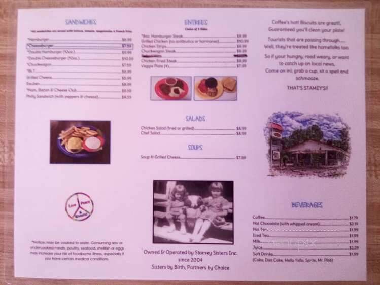 Stamey's Cafe - Franklin, NC menu_pic