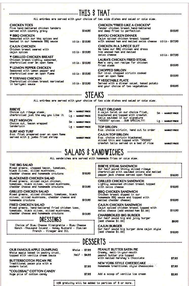 Two Frog's Grill - Ardmore, OK menu_pic