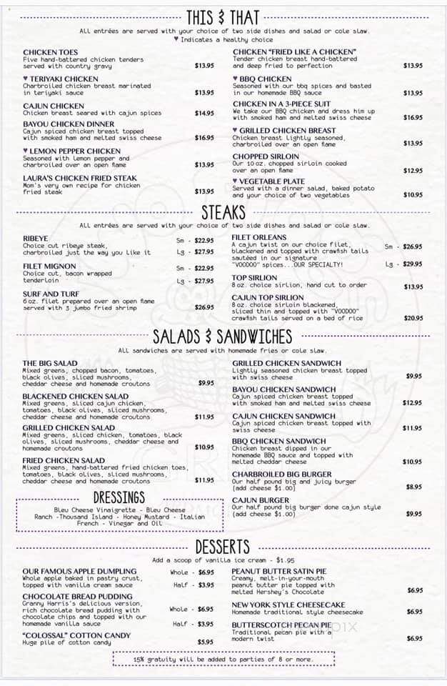 Two Frog's Grill - Ardmore, OK menu_pic