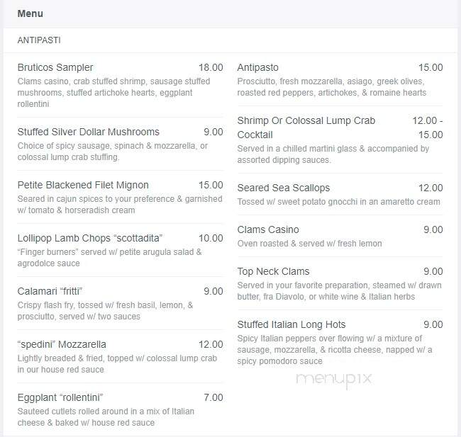 Brutico's Bar & Restaurant - Old Forge, PA menu_pic