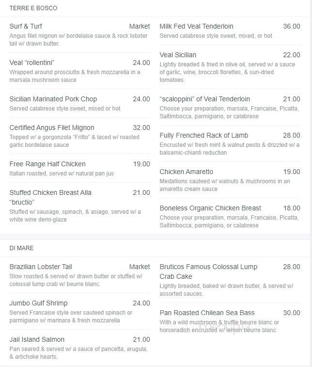 Brutico's Bar & Restaurant - Old Forge, PA menu_pic