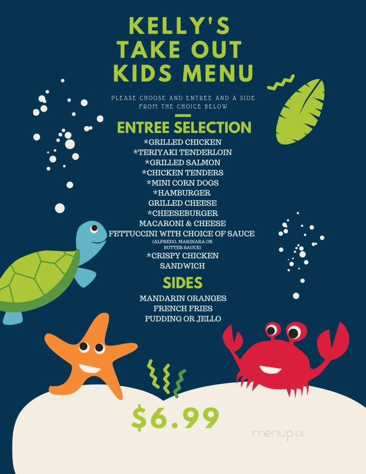 Kelly's Steak & Seafood - Boalsburg, PA menu_pic
