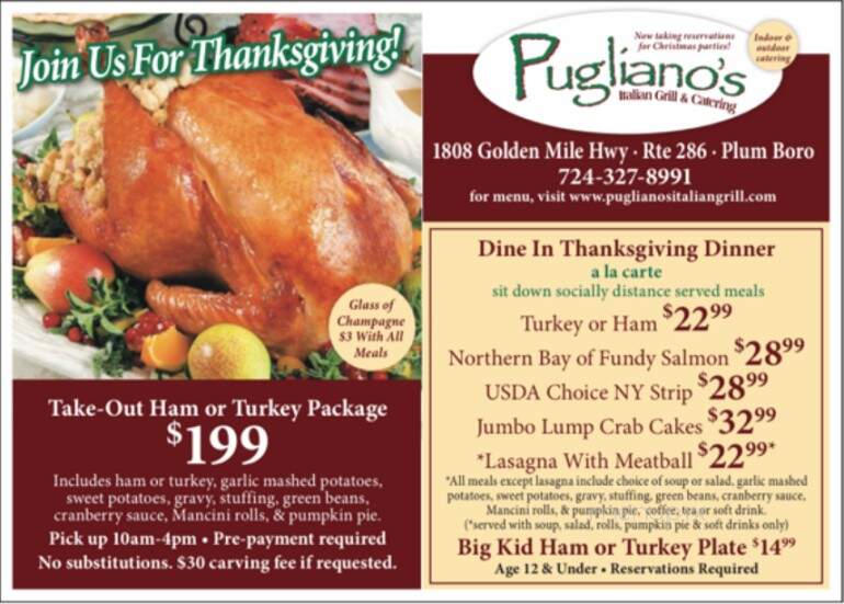 Pugliano's Italian Grill - Plum, PA menu_pic