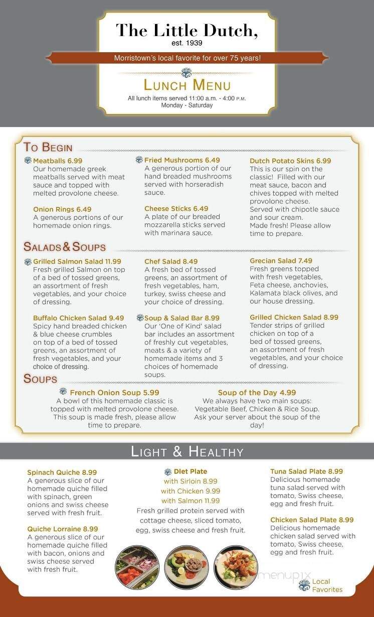 Little Dutch Restaurant - Morristown, TN menu_pic