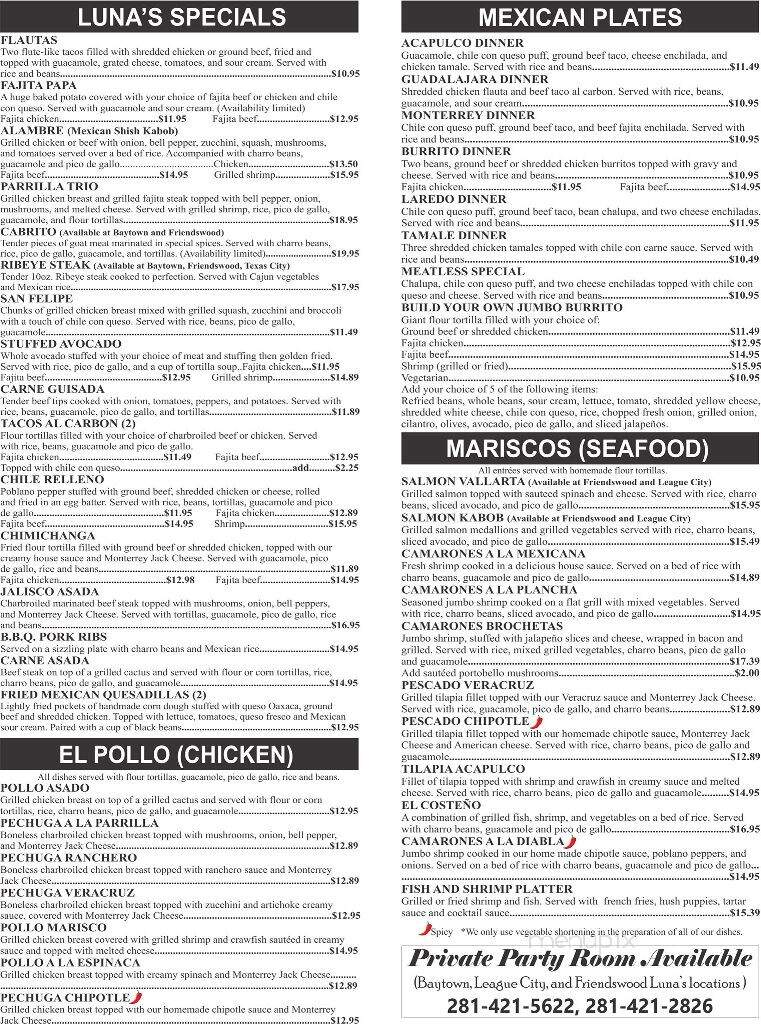 Luna's Mexican Restaurant - Friendswood, TX
