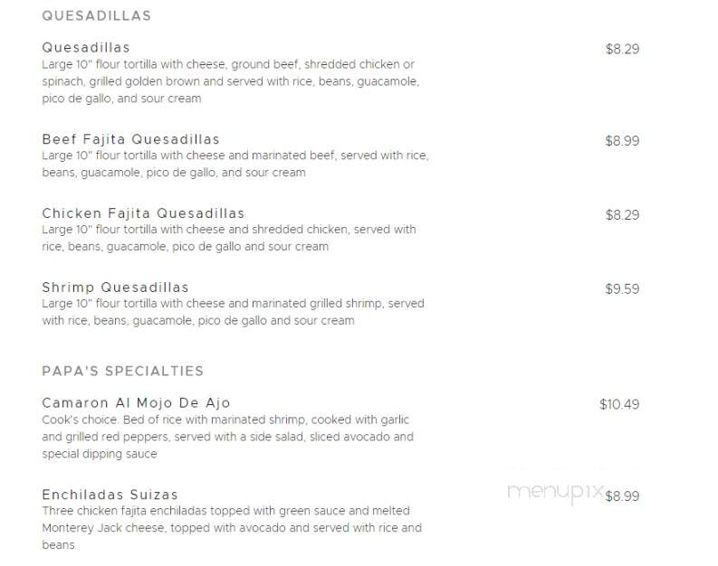 Poblano's Mexican Cafe - Nashville, AR menu_pic