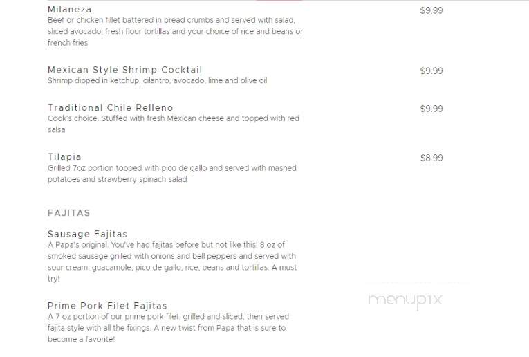 Poblano's Mexican Cafe - Nashville, AR menu_pic