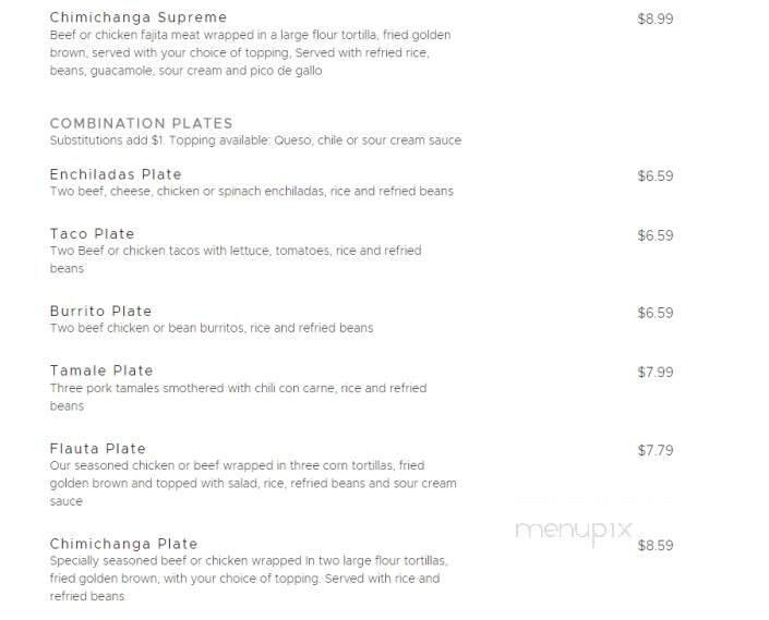 Poblano's Mexican Cafe - Nashville, AR menu_pic