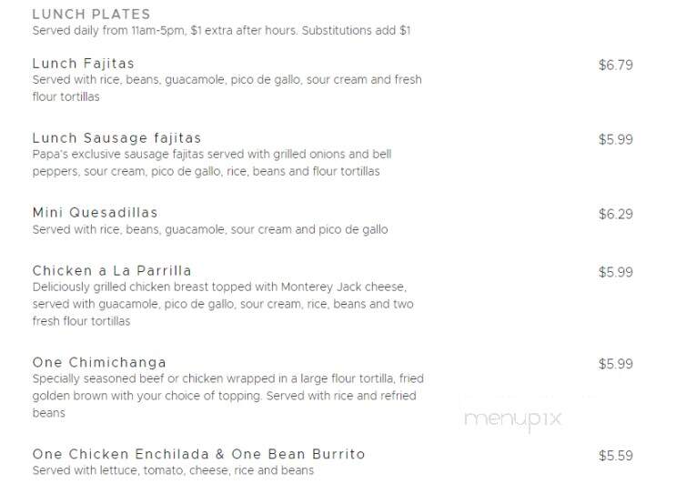 Poblano's Mexican Cafe - Nashville, AR menu_pic