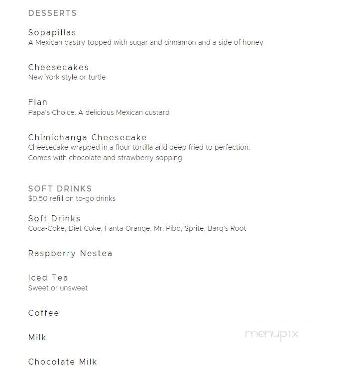 Poblano's Mexican Cafe - Nashville, AR menu_pic