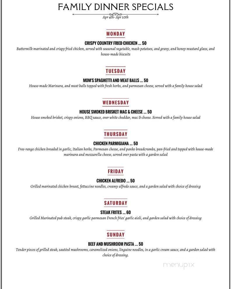 Saw Shop Gallery Bistro - Kelseyville, CA menu_pic