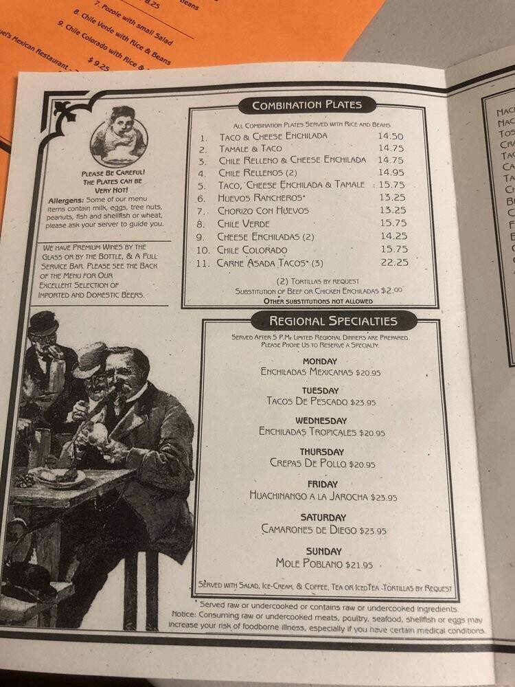 Manuel's Mexican Restaurant - Aptos, CA menu_pic