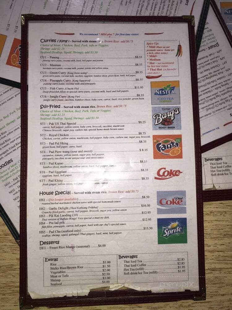 U S Thai Cafe - Edgewater, CO menu_pic