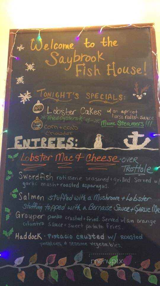 Saybrook Fish House - Rocky Hill, CT menu_pic