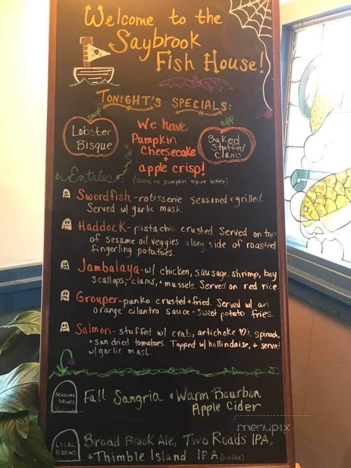 Saybrook Fish House - Rocky Hill, CT menu_pic