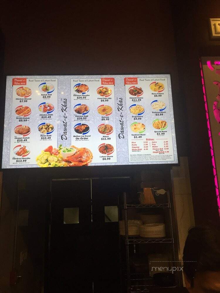 Dawat-e-Khas BBQ - Brampton, ON menu_pic