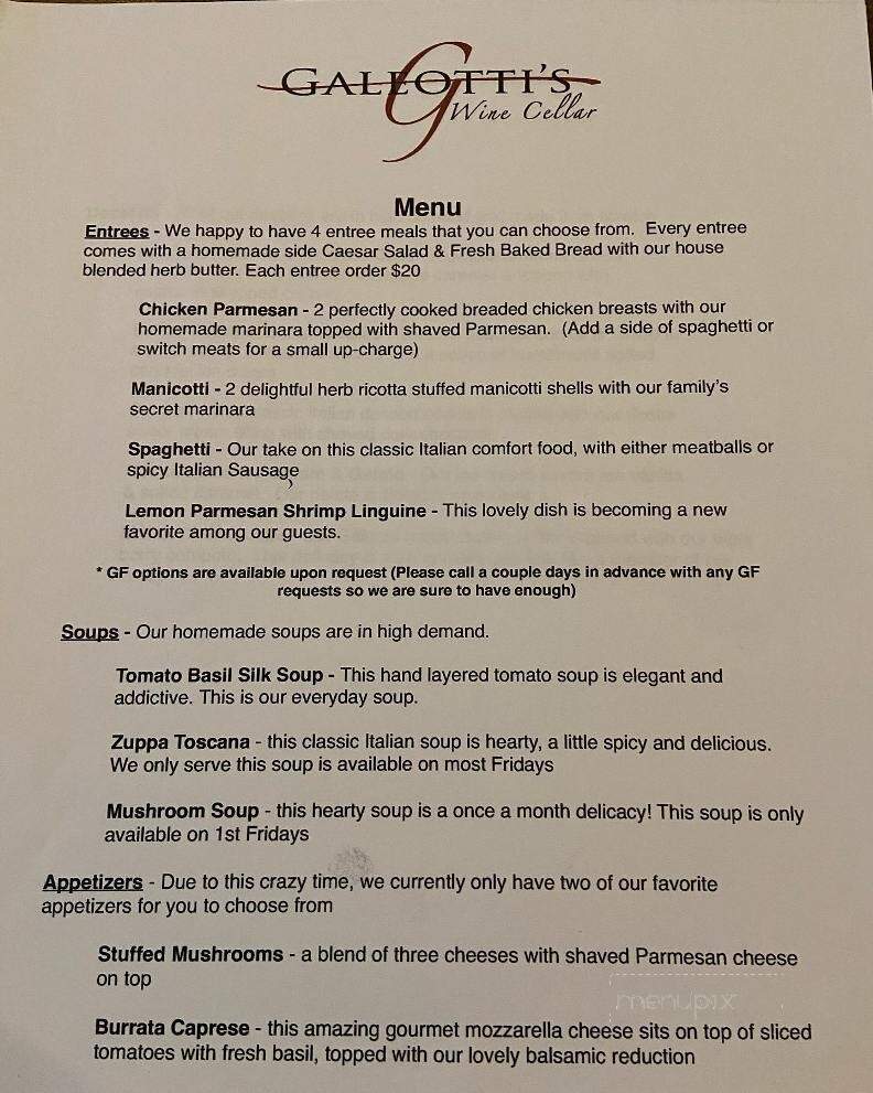 Galeotti's Wine Cellar - Battle Ground, WA menu_pic