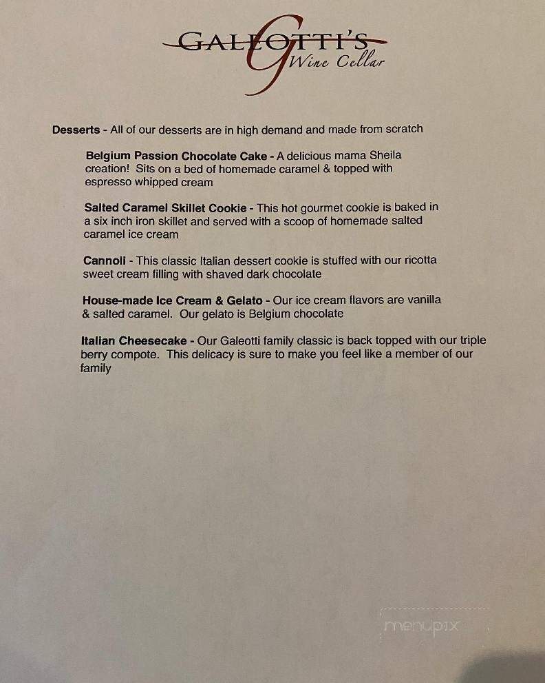 Galeotti's Wine Cellar - Battle Ground, WA menu_pic