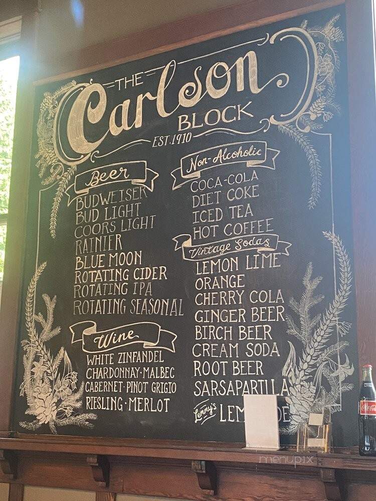 The Carlson Block - Wilkeson, WA menu_pic